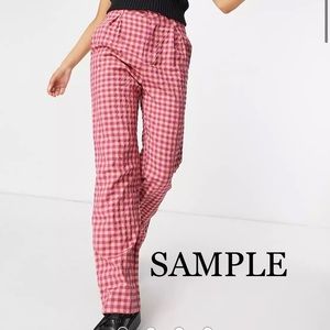 ASOS Daisy Street Wide Leg pants Vintage Checker NWT XXL UK 16
